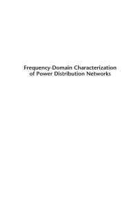 Imagen de portada: Frequency-Domain Characterization of Power Distribution Networks 1st edition 9781596932005