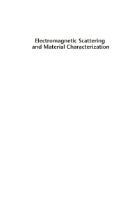 صورة الغلاف: Electromagnetic Scattering and Material Characterization 1st edition 9781596932166