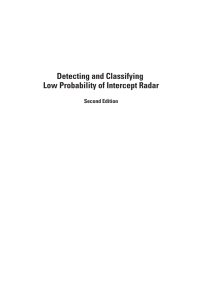 Imagen de portada: Detecting and Classifying Low Probability of Intercept Radar 2nd edition 9781596932340
