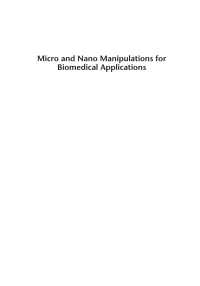 Cover image: Micro and Nano Manipulations for Biomedical Applications 1st edition 9781596932548