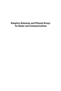 表紙画像: Adaptive Antennas and Phased Arrays for Radar and Communications 1st edition 9781596932739