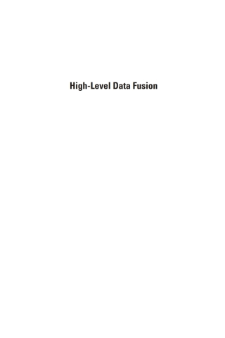 Titelbild: High-Level Data Fusion 1st edition 9781596932814
