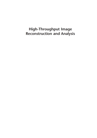 Imagen de portada: High-Throughput Image Reconstruction and Analysis 1st edition 9781596932951