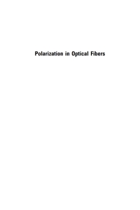 Cover image: Polarization in Optical Fibers 1st edition 9781580535342