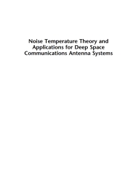 Titelbild: Noise, Temperature Theory and Applications for Deep Space Communications Antenna Systems 1st edition 9781596933774