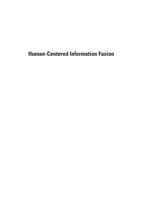 Cover image: Human-Centered Information Fusion 1st edition 9781596934344