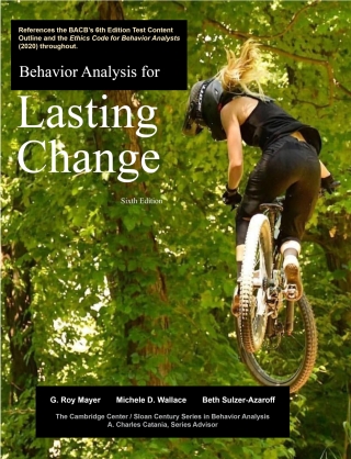 Imagen de portada: Behavior Analysis for Lasting Change 6th edition 9781597381901