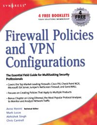 Imagen de portada: Firewall Policies and VPN Configurations 9781597490887