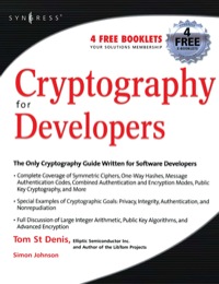 Imagen de portada: Cryptography for Developers 1st edition 9781597491044