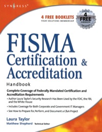 Cover image: FISMA Certification and Accreditation Handbook 9781597491167