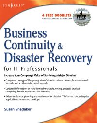 Imagen de portada: Business Continuity and Disaster Recovery Planning for IT Professionals 9781597491723