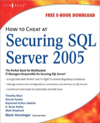 صورة الغلاف: How to Cheat at Securing SQL Server 2005 9781597491969