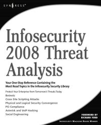 Omslagafbeelding: InfoSecurity 2008 Threat Analysis 9781597492249