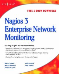 Imagen de portada: Nagios 3 Enterprise Network Monitoring: Including Plug-Ins and Hardware Devices 9781597492676