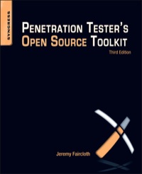 Omslagafbeelding: Penetration Tester's Open Source Toolkit 3rd edition 9781597496278