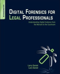 Immagine di copertina: Digital Forensics for Legal Professionals: Understanding Digital Evidence From The Warrant To The Courtroom 9781597496438
