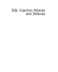 Cover image: SQL Injection Attacks and Defense 2nd edition 9781597499637