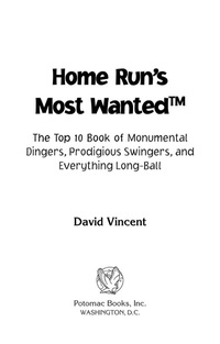 Imagen de portada: Home Run's Most Wanted 9781597971928