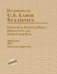 Cover image: Handbook of U.S. Labor Statistics 2011 14th edition 9781598884791