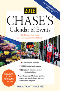 Imagen de portada: Chase's Calendar of Events 2018 61st edition 9781598889253