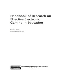 Cover image: Handbook of Research on Effective Electronic Gaming in Education 9781599048086