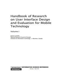 Cover image: Handbook of Research on User Interface Design and Evaluation for Mobile Technology 9781599048710