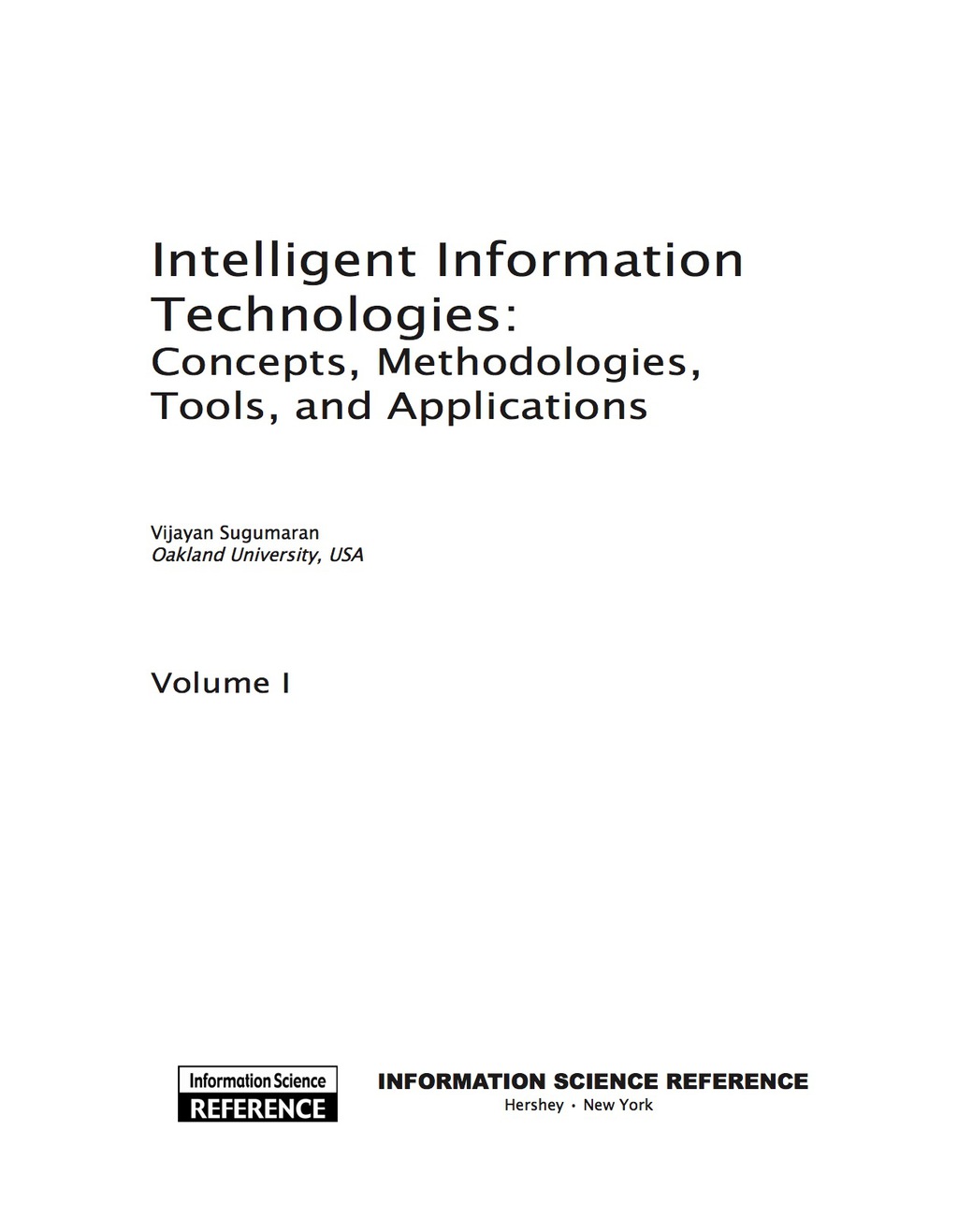 Intelligent Information Technologies
