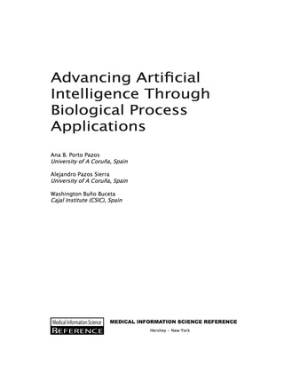 Titelbild: Advancing Artificial Intelligence through Biological Process Applications 9781599049960