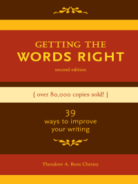 Cover image: Getting the Words Right 9781582973586