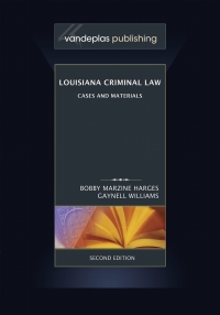 Imagen de portada: Louisiana Criminal Law: Cases and Materials 2nd edition 9781600420436