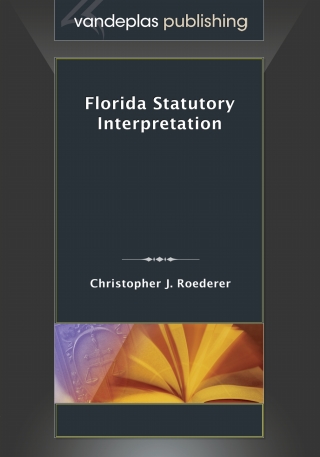 Imagen de portada: Florida Statutory Interpretation 1st edition 9781600421273