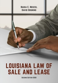 Cover image: Louisiana Law of Sale and Lease: Cases and Materials 2nd edition 9781600425158
