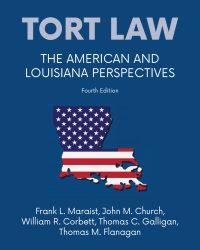 Cover image: Tort Law: The American and Louisiana Perspectives 4th edition 9781600425547