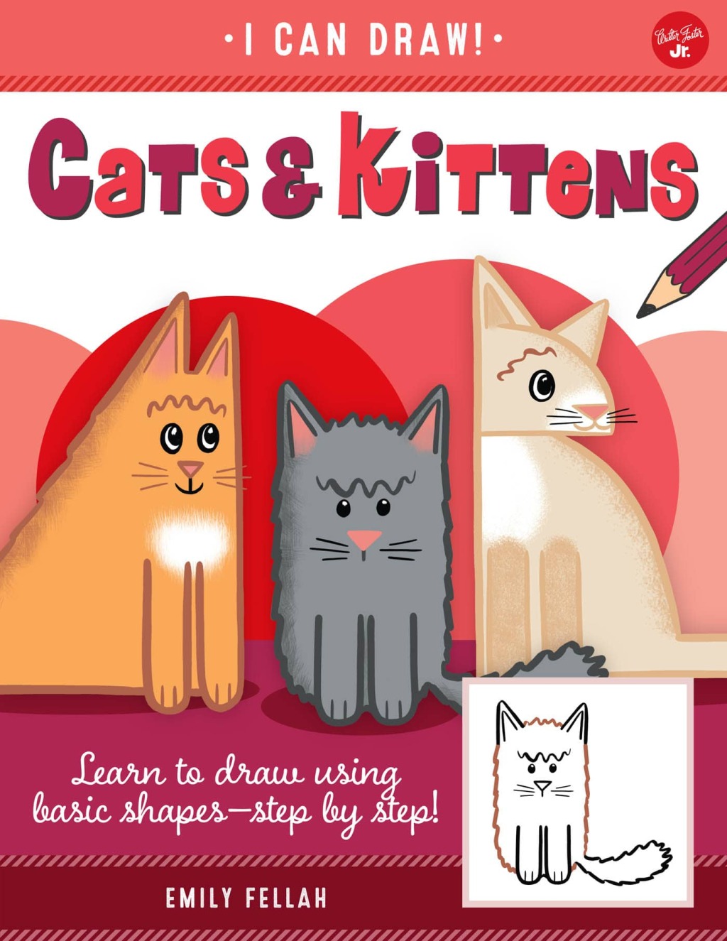 Cats & Kittens Learn to draw using basic shapes–step by step!