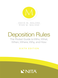 Imagen de portada: Deposition Rules 6th edition 9781601564962