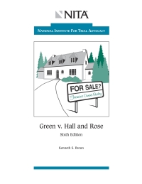 Cover image: Green v. Hall and Rose 6th edition 9781556815485
