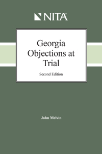 Imagen de portada: Georgia Objections at Trial 2nd edition 9781601567765