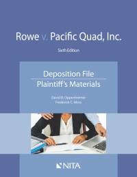 表紙画像: Rowe v. Pacific Quad, Inc. 6th edition 9781601568090