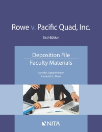 表紙画像: Rowe v. Pacific Quad, Inc. 6th edition 9781601568137
