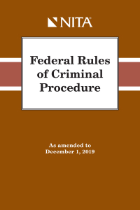 صورة الغلاف: Federal Rules of Criminal Procedure 9781601568601