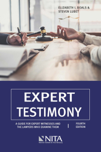 Imagen de portada: Expert Testimony 4th edition 9781601568700