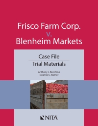 Imagen de portada: Frisco Farm Corp. v. Blenheim Markets 1st edition 9781601569387