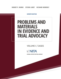 Imagen de portada: Problems and Materials in Evidence and Trial Advocacy 7th edition 9781601569783
