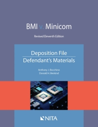 表紙画像: BMI v. Minicom, Deposition File, Defendant’s Materials 11th edition 9781601569899