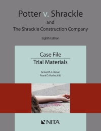 Cover image: Potter v. Shrackle and The Shrackle Construction Company 8th edition 9781601569912