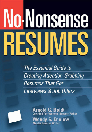 Cover image: No-Nonsense Resumes 9781564149053