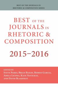 Imagen de portada: Best of the Journals in Rhetoric and Composition 2015-2016 9781602359895