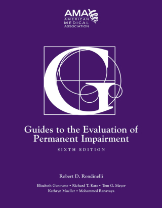 Cover image: Guides to the Evaluation of Permanent Impairment 6th edition 9781579478889