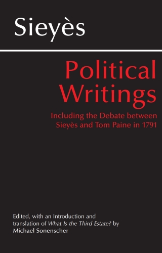 Cover image: Sieyès: Political Writings 9780872204300