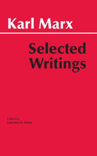 Imagen de portada: Marx: Selected Writings 9780872202184